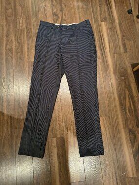 Suitsupply Brescia Navy Pinstripe Wool Dress Pants Size 52 36x34